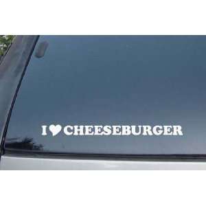  I Love Cheeseburger Vinyl Decal Stickers 