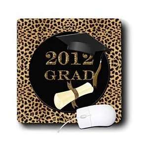     2012 Grad in Cheetah Print and Gold   Mouse Pads Electronics