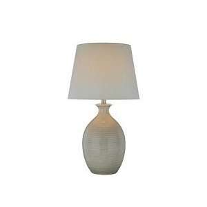 Lite Source LS 21075IVY Cloe Table Lamp, Ivory Ceramic Body with White 