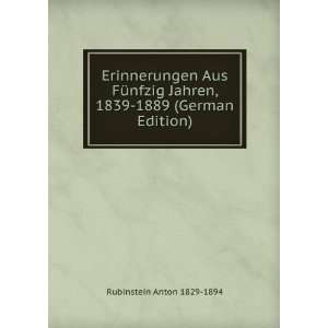   Jahren, 1839 1889 (German Edition) Rubinstein Anton 1829 1894 Books