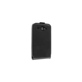 Black Leather Flip Case Skin Cover Protector For HTC Cha Cha  