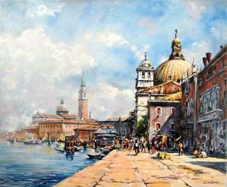 Original Venice Landscape Painting in Acrylic by Luis Soler  