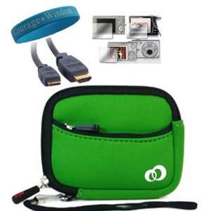  Green Mini Glove Camera Carrying Case for Sony Bloggie MHS TS20 