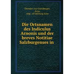   in . Arno, Abp . of Salzburg Arno Theodor von Grienberger Books