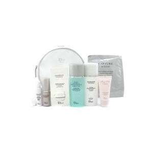 CHRISTIAN DIOR Travel Set: Cleansing Oil + Lotion + Cream + Essence+ 