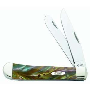  Case Cutlery 9254AB Abalone Corelon Trapper Pocket Knife 