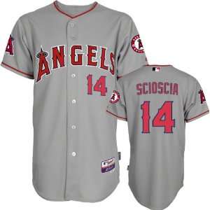  Mike Scioscia Jersey: Adult Majestic Road Grey Authentic 