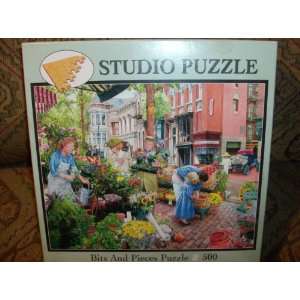  Sidewalk Flower Sale a 500 Piece Puzzle By Susan Bradbeau 