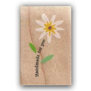  Handmade Flower Wood Mounted Rubber Stamp (C3152): Arts, Crafts