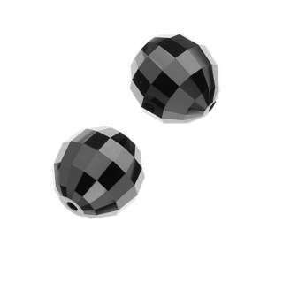 Swarovski Crystal 12mm Chessboard Beads Jet Black (2)  