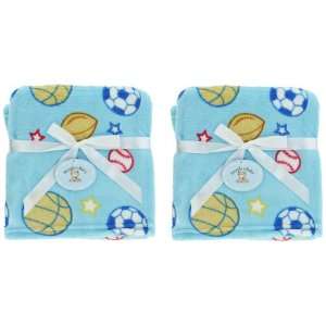  Snugly Baby Blue Blanket   Set of 2: Baby