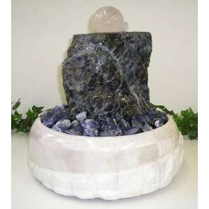  Tabletop Fountain Aqua Sodalite Medium With Light: Home 