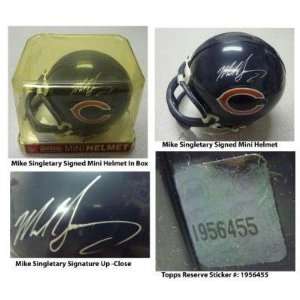 Mike Singletary Autographed Mini Helmet   Authentic   Autographed NFL 