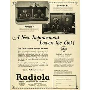 1923 Ad Radiola Radio Corporation America Storage Battery V Broadway 