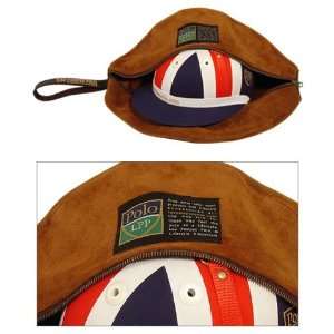  Suede Leather Helmet Bag (Brown): Sports & Outdoors