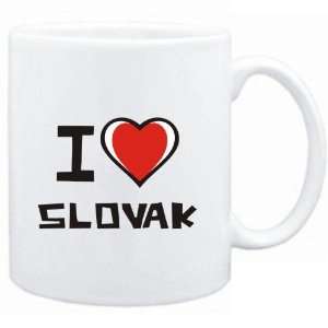  Mug White I love Slovak  Languages