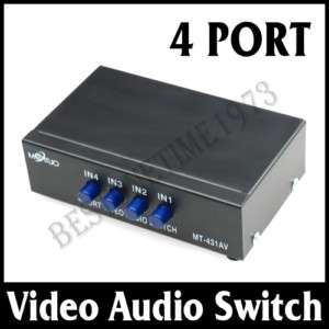Port Input 1 Output Audio Video AV RCA Switch Box 906  