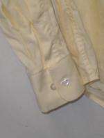 GIANLUCA ISAIA NAPOLI Yellow Dress Shirt 44 17.5 x 35  
