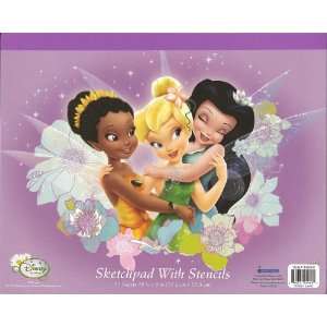  Disney Fairies Sketchpad with Stencils Toys & Games