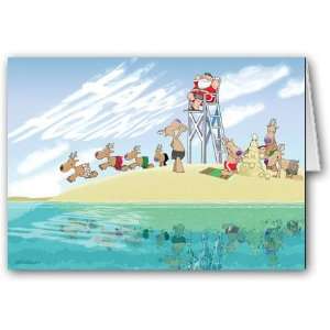  Beachside Fun Christmas Card: Home & Kitchen