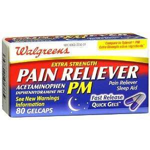   Reliever PM Fast Release Quick Gels, 80 ea