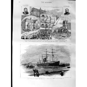    1887 Steam Ship Liner Ormuz Ilkeston Church Sudbury