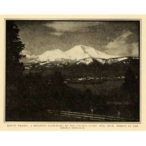  1911 Print Mount Shasta Sissons California Cascade Farm 