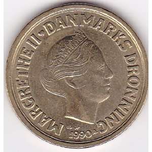  1990 Denmark 20 Krone Coin 