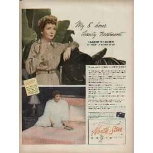  My 8 hour beauty treatment. says CLAUDETTE COLBERT, in 