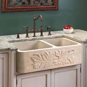  Bowl Farmhouse Sink   Polished White Thassos Marble