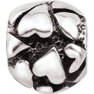 Persona Sterling Silver Colliding Hearts Charm fits Pandora, Troll 