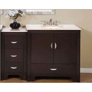  Silkroad 54 Single Sink Cabinet w/Drawer Bank Cream 