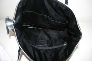 NWT COACH LAURA SIGNATURE TOTE bag SILVER WHITE BLACK F18335 SBWBK 