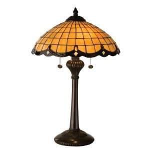  Meyda Tiffany Victorian Art Glass Nouveau Table Lamp 