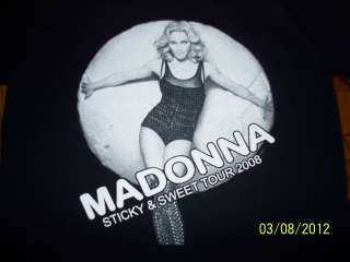 Madonna Sticky & Sweet 2008 Concert tour t shirt med. Perfect 