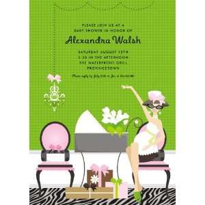  Showered In Style   Pink Invitations