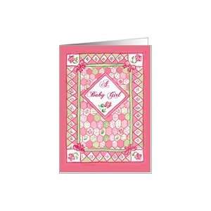  Congratulations New Baby Girl Quilt Card: Health 