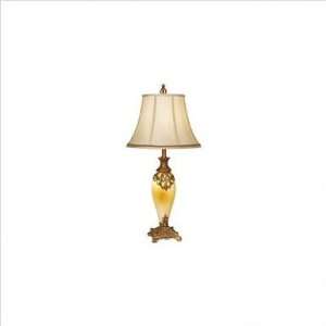  Gallery Russian Jewel Table Lamp in Classic Gold Leaf 