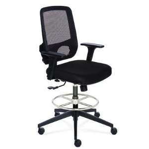 Sync Stool Chair with Black Mesh Back and Fabric Seat 