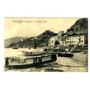  Ventimiglia Liguria Italy Postcard High Beach 1900s 