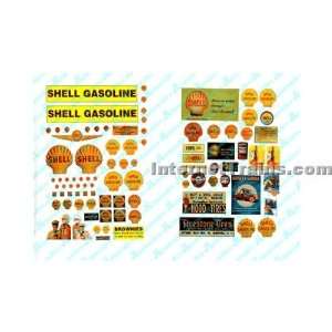   HO Scale 1940s 1950s Vintage Shell Gas Station Signs Toys & Games