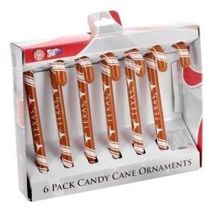  Texas Longhorns Candy Cane Ornaments   Set of 6: Home 