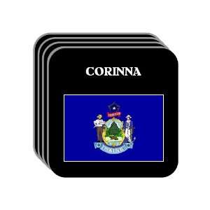  US State Flag   CORINNA, Maine (ME) Set of 4 Mini Mousepad 