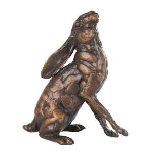   Limited Ed Hot Cast Bronze Sculpture Hare Moon Gazing: Home & Kitchen