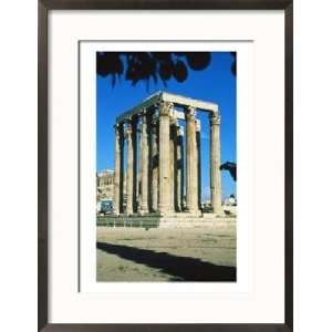  Athens, Greece, Temple of Olympian Zeus Framed 