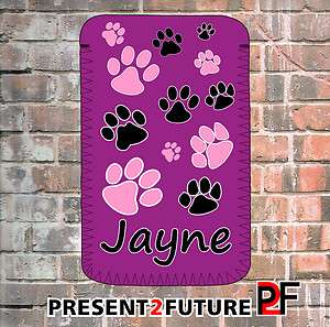 PERSONALISED PAW PRINTS MOBILE PHONE/iPOD/MP3 COVER/CASE/SOCK  