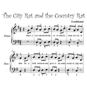  City Rat and the Country Rat Big Note Piano Sheet Music 