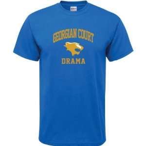  Georgian Court Lions Royal Blue Drama Arch T Shirt: Sports 