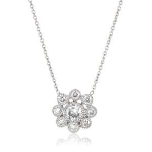  Sethi Couture Old Mine Diamond Cluster Pendant Necklace 