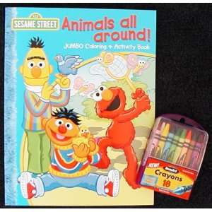  Sesame Street Coloring Book and Crayons: Toys & Games